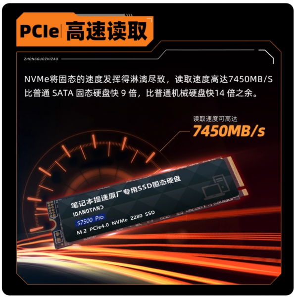 闪立派SSD适用于华为坤灵固态硬盘1T笔记本matebook