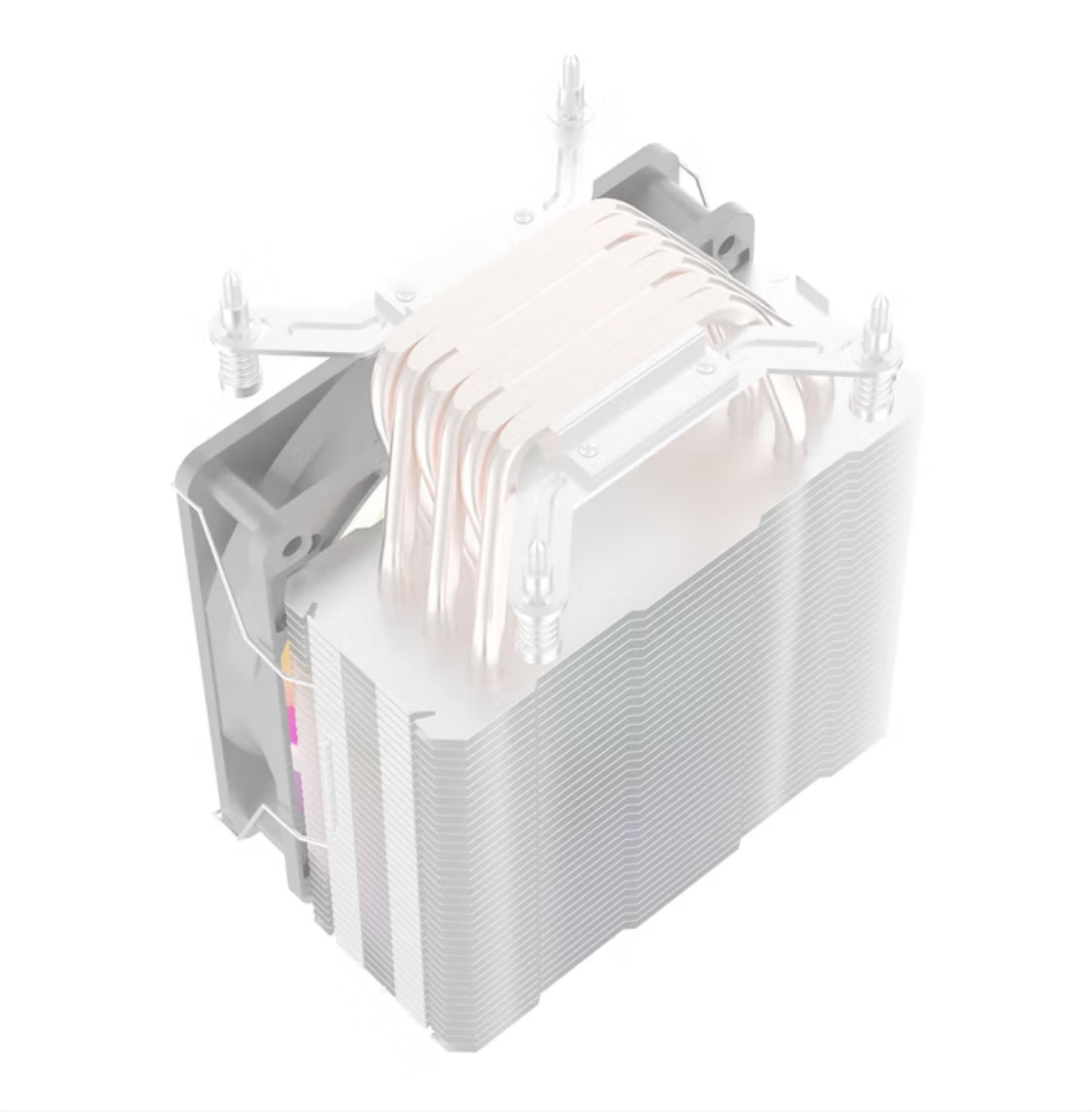 长城原装祥龙600 CPU散热器风冷6铜管单塔式静音RGB风