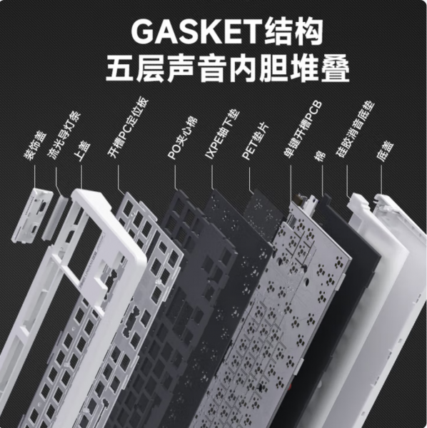 凌豹K87Pro客制化机械键盘无线蓝牙三模全键热插拔gask